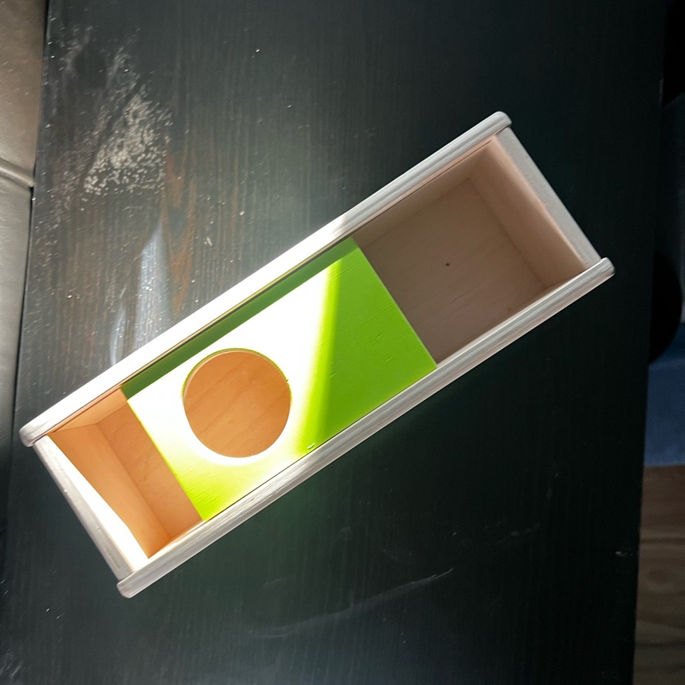 Lovevery Wooden Sliding Top Box from The Thinker 11-12 Month Kit